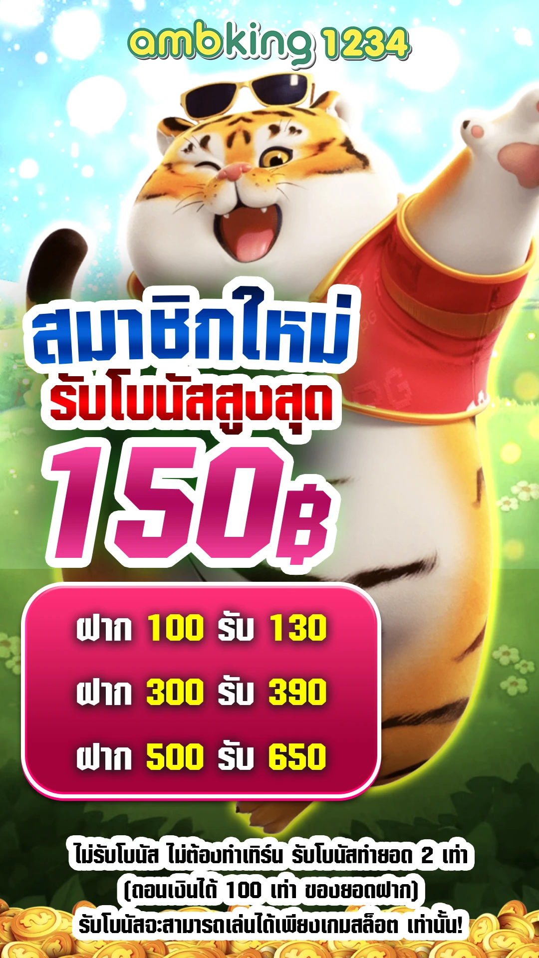 ฝาก 1 บาท รับ 50 ไม่ต้องแชร์ - แบนเนอร์โปรโมชั่น